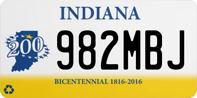 IN license plate 982MBJ