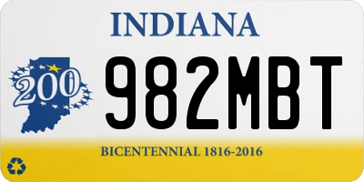 IN license plate 982MBT