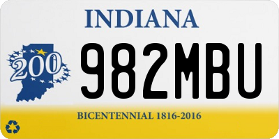 IN license plate 982MBU