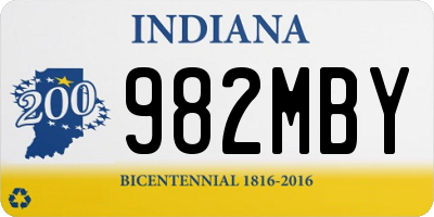 IN license plate 982MBY