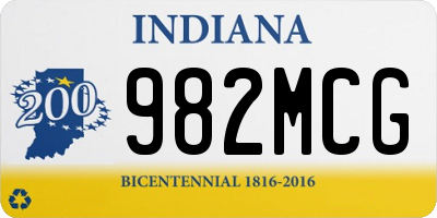 IN license plate 982MCG