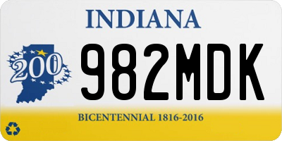 IN license plate 982MDK