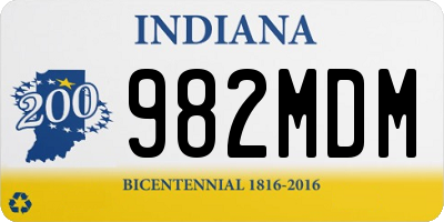 IN license plate 982MDM