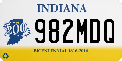 IN license plate 982MDQ