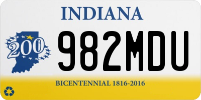 IN license plate 982MDU