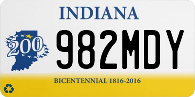 IN license plate 982MDY