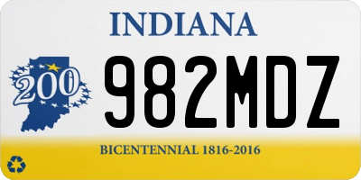 IN license plate 982MDZ