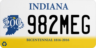 IN license plate 982MEG