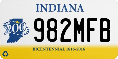 IN license plate 982MFB