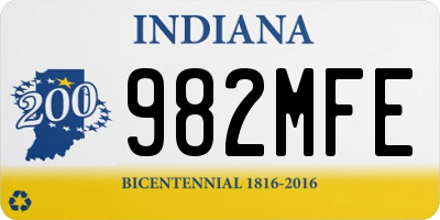 IN license plate 982MFE