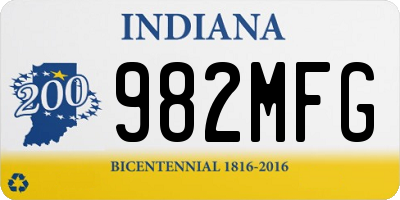 IN license plate 982MFG