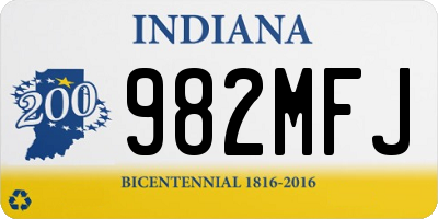 IN license plate 982MFJ