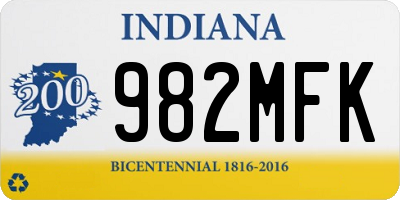 IN license plate 982MFK