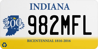 IN license plate 982MFL