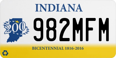 IN license plate 982MFM