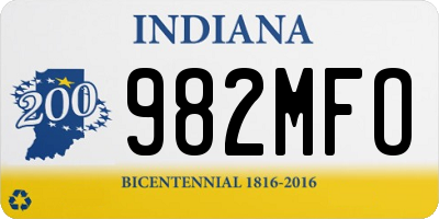 IN license plate 982MFO