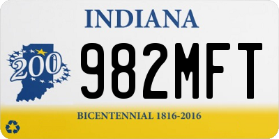 IN license plate 982MFT