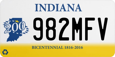 IN license plate 982MFV