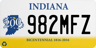 IN license plate 982MFZ