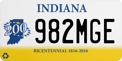 IN license plate 982MGE