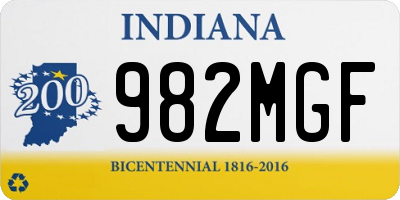 IN license plate 982MGF