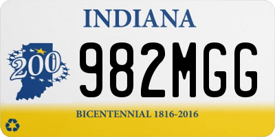 IN license plate 982MGG