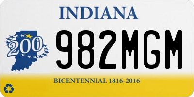 IN license plate 982MGM