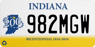 IN license plate 982MGW