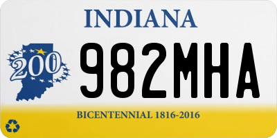 IN license plate 982MHA