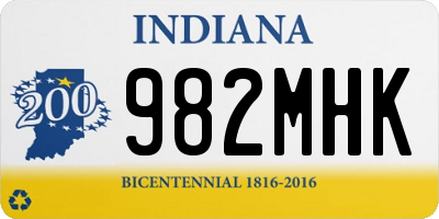 IN license plate 982MHK
