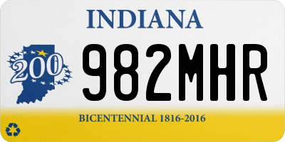 IN license plate 982MHR