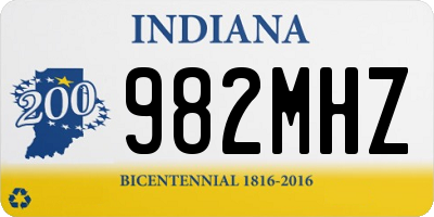 IN license plate 982MHZ