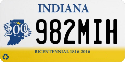 IN license plate 982MIH