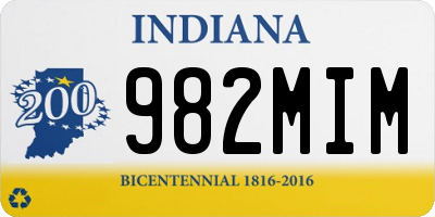 IN license plate 982MIM