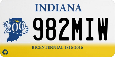 IN license plate 982MIW