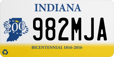 IN license plate 982MJA