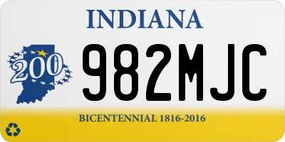 IN license plate 982MJC