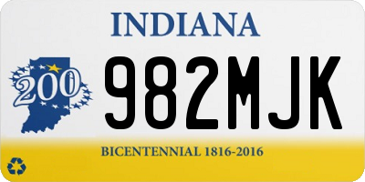 IN license plate 982MJK