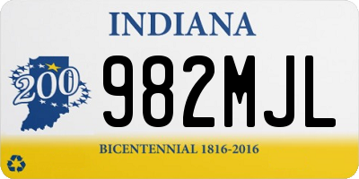 IN license plate 982MJL