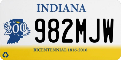 IN license plate 982MJW