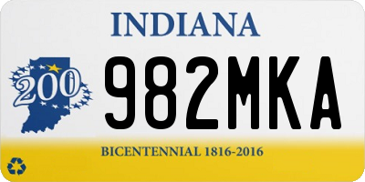IN license plate 982MKA