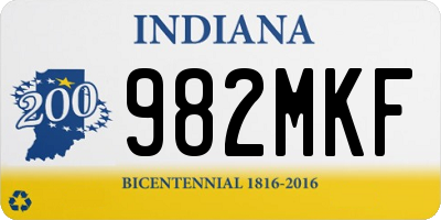 IN license plate 982MKF