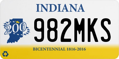 IN license plate 982MKS