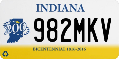 IN license plate 982MKV