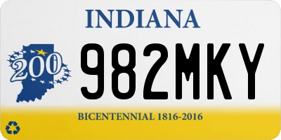 IN license plate 982MKY