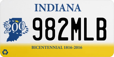 IN license plate 982MLB