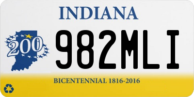 IN license plate 982MLI