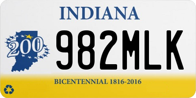 IN license plate 982MLK