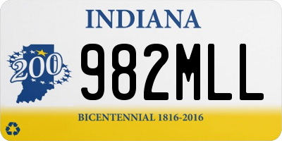 IN license plate 982MLL