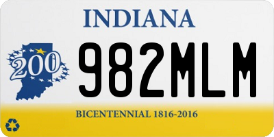 IN license plate 982MLM